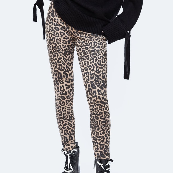 zara leopard print leggings